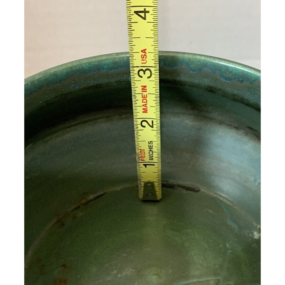 Vtg 1924 Gouda Holland "Beek" Signed Handpainted Pottery Bowl Planter 7" x 3.5" - Picture 8 of 10